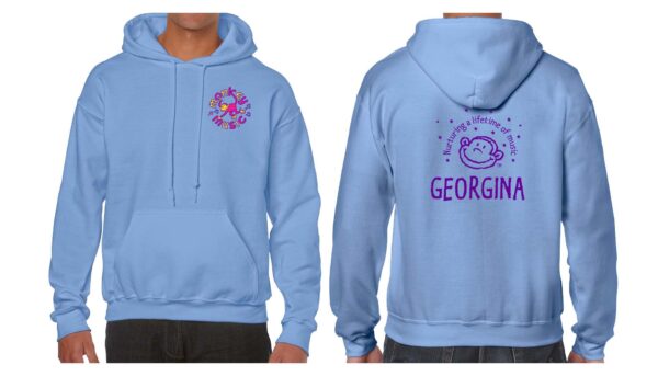 Monkey Music Hoodie Sky