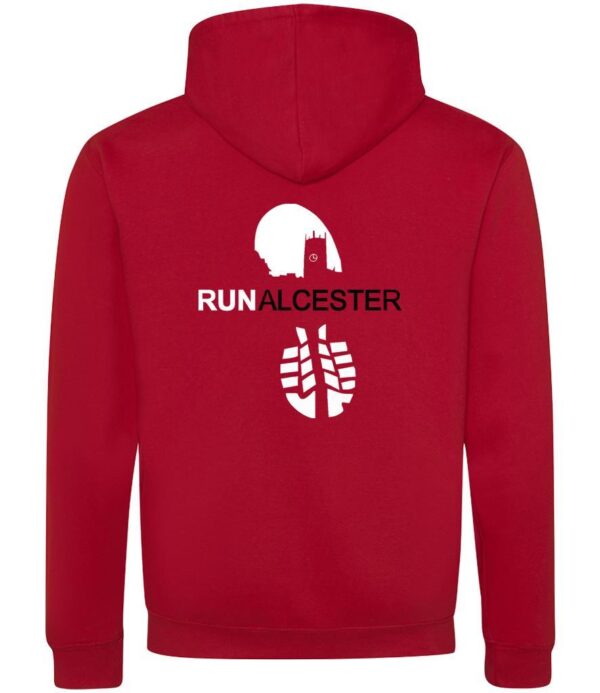 Run Alcester Red/Black Zip Hoodie - Image 2