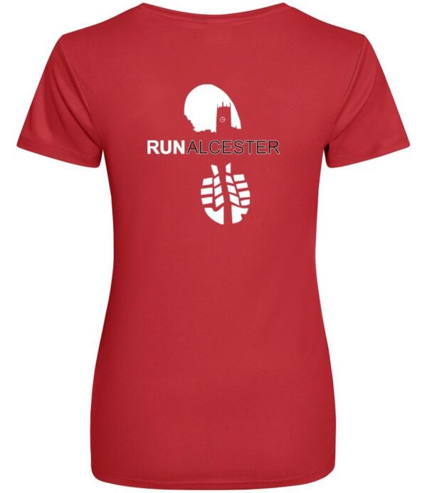Run Alcester Ladies T-Shirt Red - Image 2